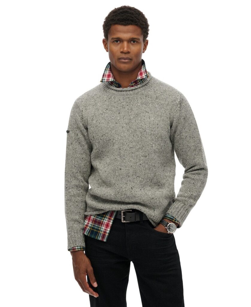SUPERDRY DONEGAL JUMPER ΠΛΕΚΤΟ ΑΝΔΡΙΚΟ | GREY