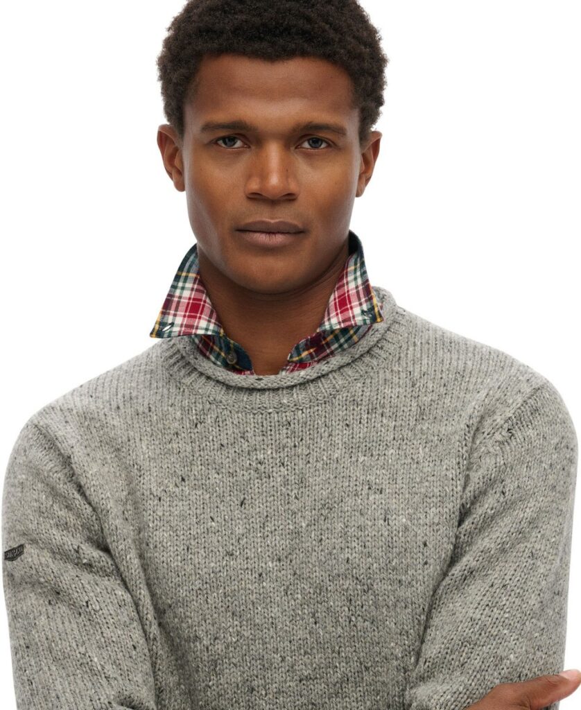 SUPERDRY DONEGAL JUMPER ΠΛΕΚΤΟ ΑΝΔΡΙΚΟ | GREY