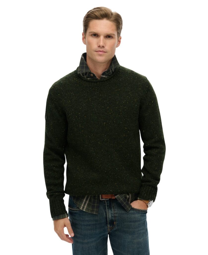 SUPERDRY DONEGAL JUMPER ΠΛΕΚΤΟ ΑΝΔΡΙΚΟ | GREEN