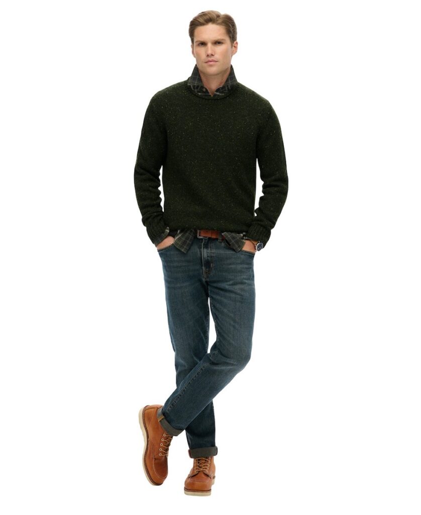 SUPERDRY DONEGAL JUMPER ΠΛΕΚΤΟ ΑΝΔΡΙΚΟ | GREEN