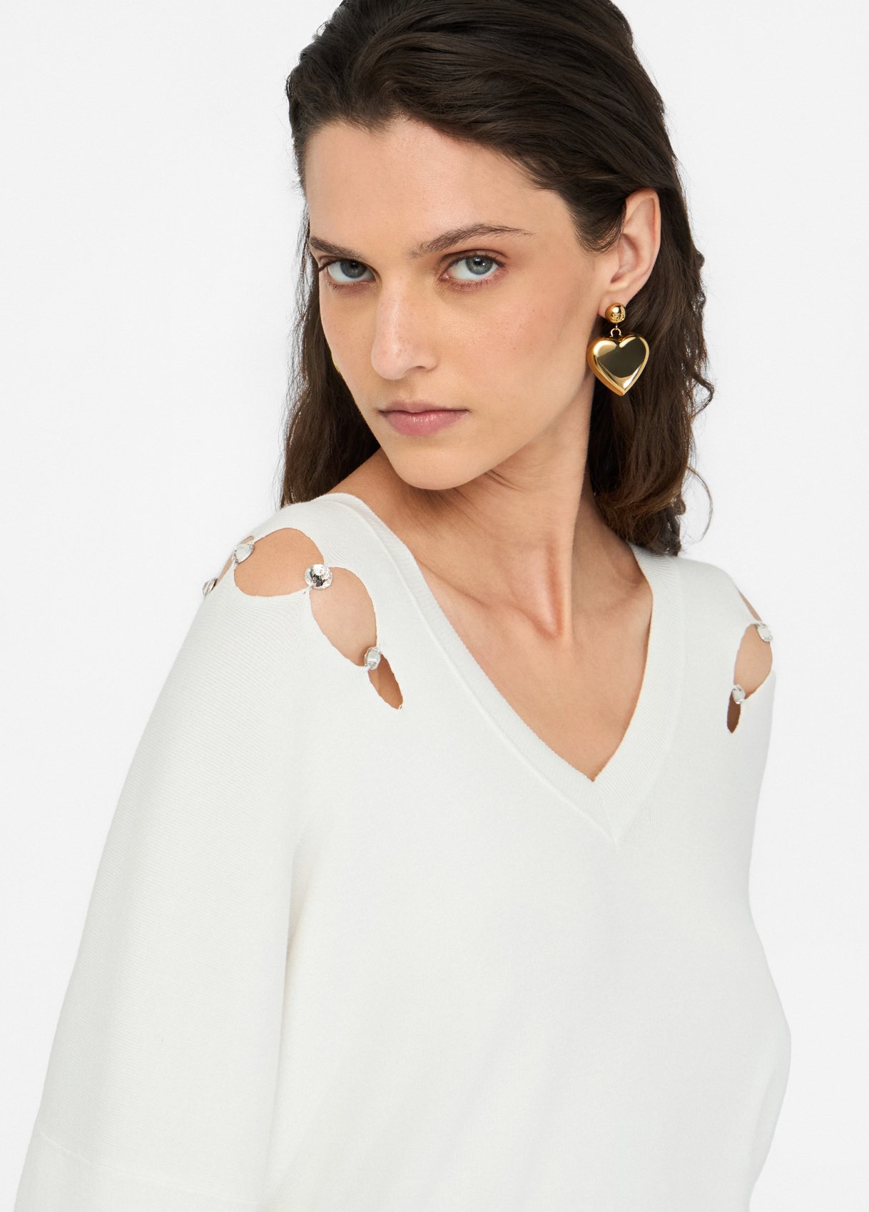 LIU JO ΠΛΕΧΤΟ MAGLIA CHIUSA M/L ΜΠΛΟΥΖΑ ΓΥΝΑΙΚΕΙΟ | WHITE LIU JO ΠΛΕΧΤΟ MAGLIA CHIUSA M/L ΜΠΛΟΥΖΑ ΓΥΝΑΙΚΕΙΟ | WHITE