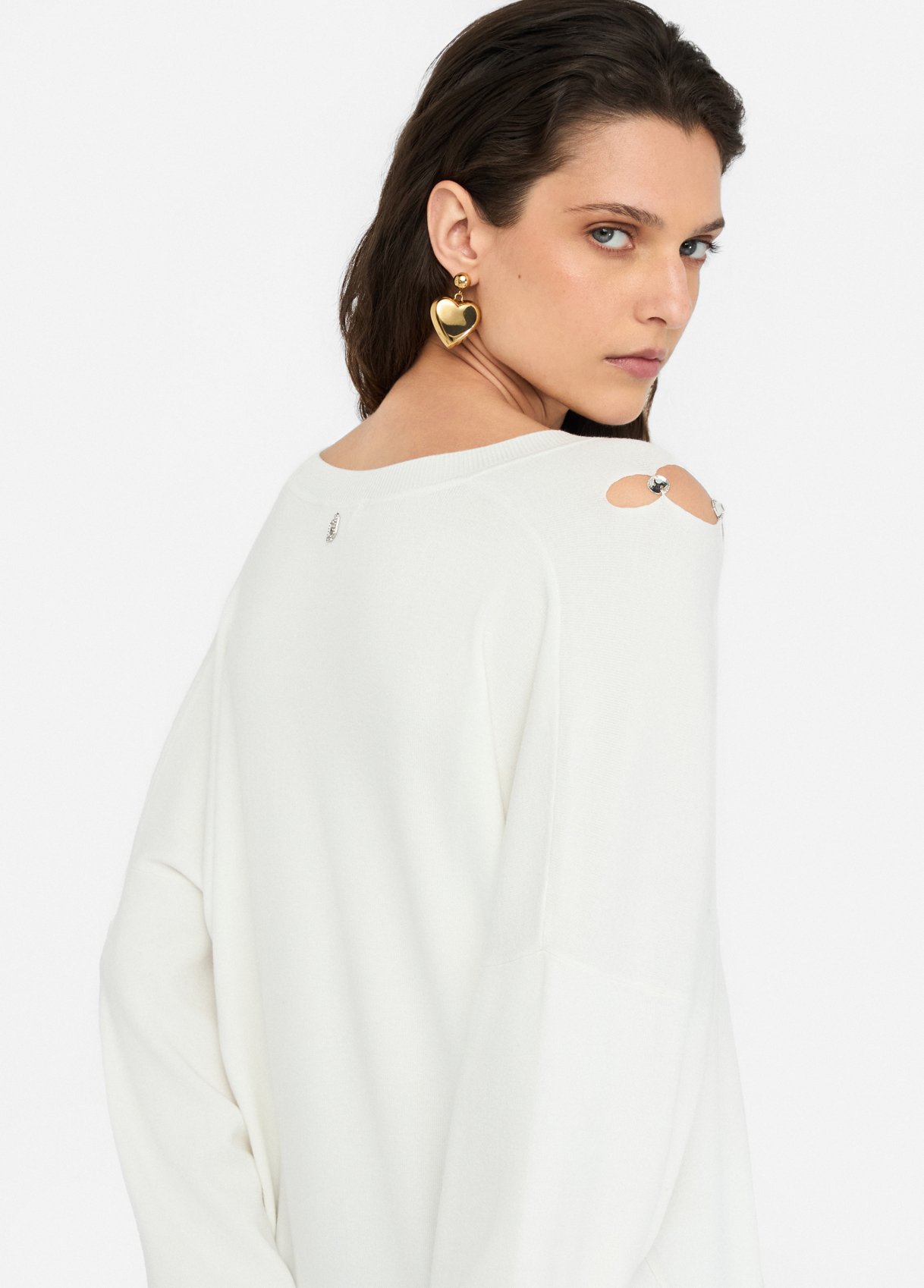 LIU JO ΠΛΕΧΤΟ MAGLIA CHIUSA M/L ΜΠΛΟΥΖΑ ΓΥΝΑΙΚΕΙΟ | WHITE LIU JO ΠΛΕΧΤΟ MAGLIA CHIUSA M/L ΜΠΛΟΥΖΑ ΓΥΝΑΙΚΕΙΟ | WHITE