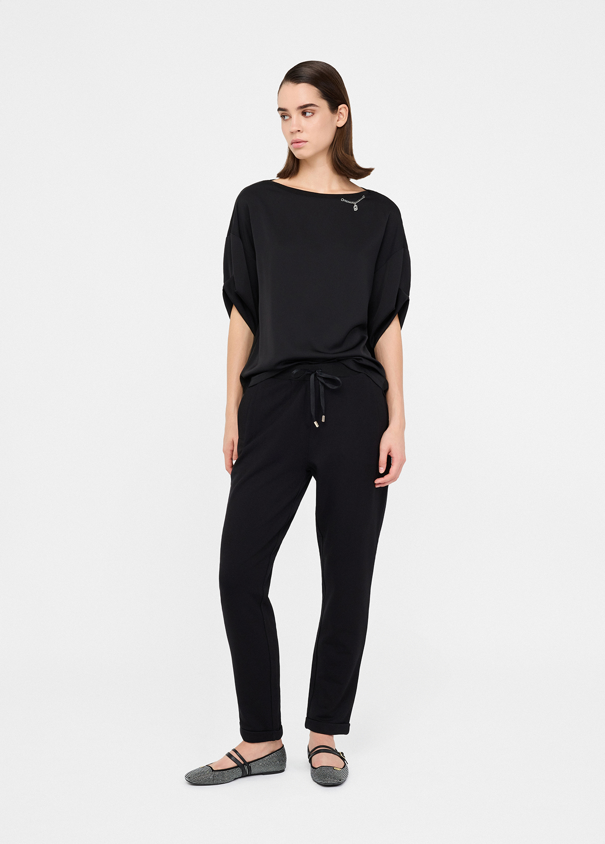 LIU JO T-SHIRT MODA M/C ΜΠΛΟΥΖΑ ΓΥΝΑΙΚΕΙΟ | BLACK LIU JO T-SHIRT MODA M/C ΜΠΛΟΥΖΑ ΓΥΝΑΙΚΕΙΟ | BLACK