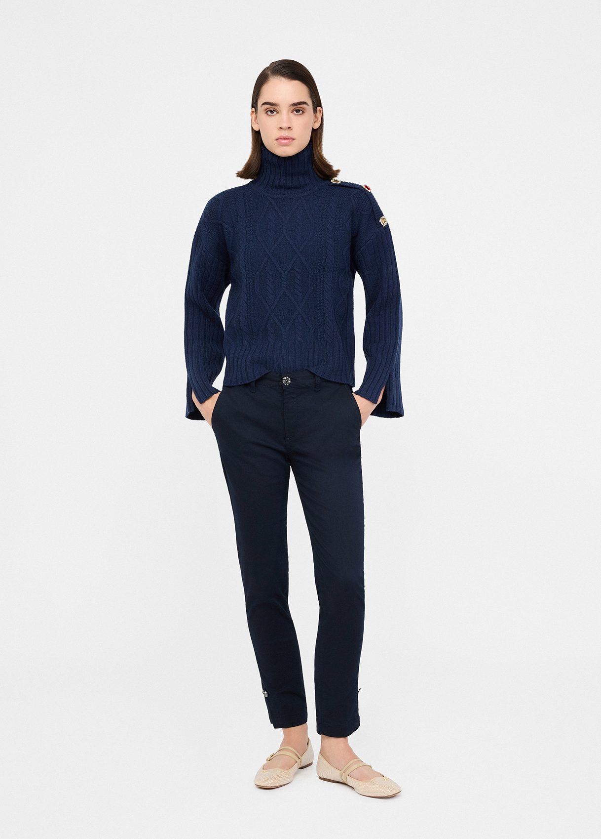 LIU JO PANT.CHINO CHIC REG. MF5401T7144 | DARK BLUE LIU JO PANT.CHINO CHIC REG. MF5401T7144 | DARK BLUE