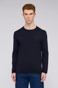 TRUSSARDI KNITWEAR  -MAGLIA GIROCOLLO MK601K01 | DARK BLUE