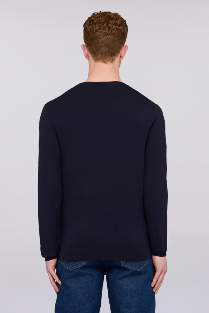 TRUSSARDI KNITWEAR  -MAGLIA GIROCOLLO MK601K01 | DARK BLUE