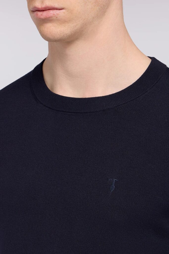 TRUSSARDI KNITWEAR  -MAGLIA GIROCOLLO MK601K01 | DARK BLUE