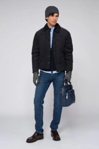 TRUSSARDI KNITWEAR-CARDIGAN CON ZIP IN MISTO VISCOSA | DARK BLUE