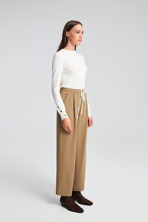 FUNKY BUDDHA ΓΥΝΑΙΚΕΊΟ ΠΑΝΤΕΛΌΝΙ WIDE LEG | TOBACCO