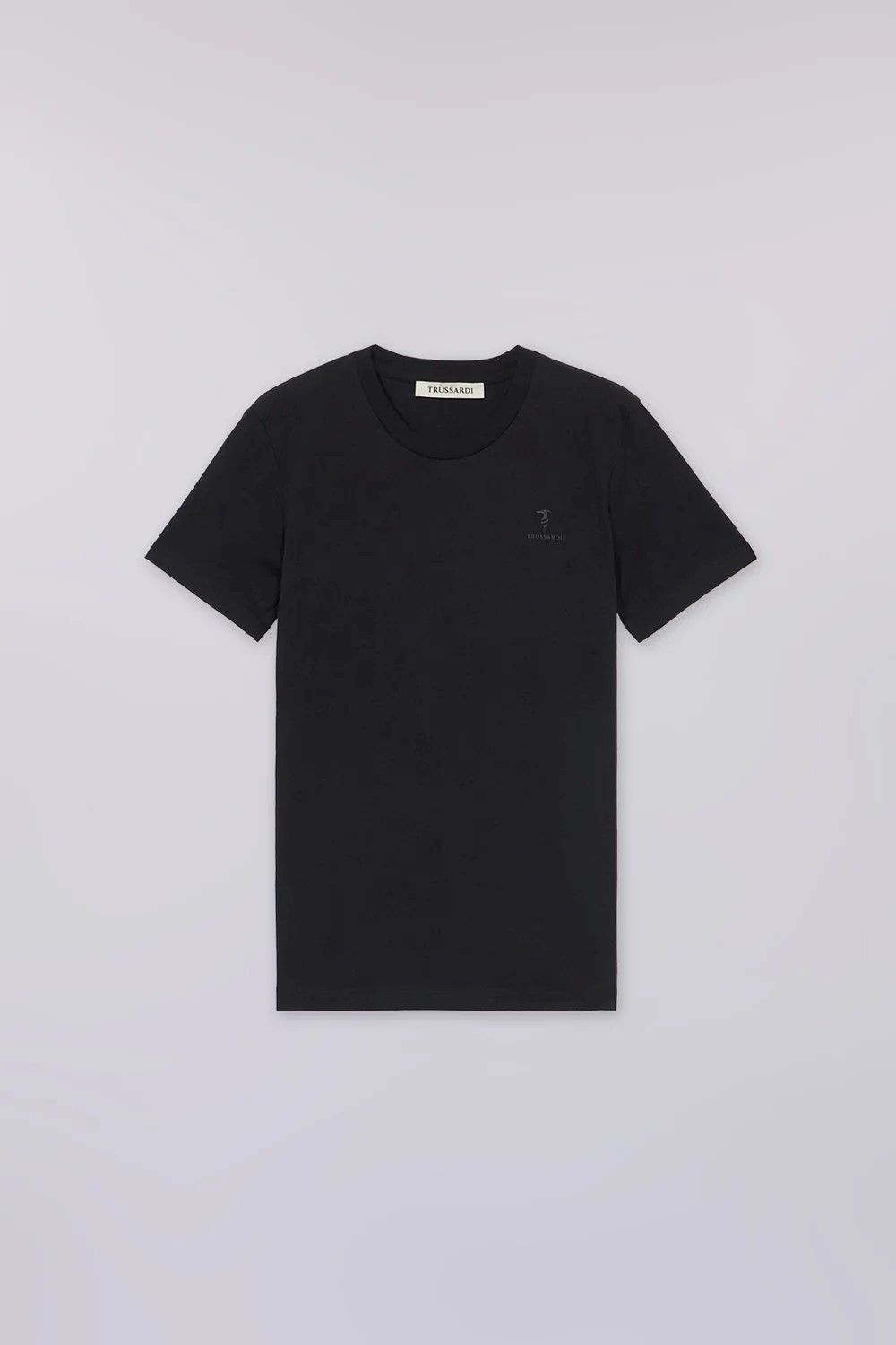 TRUSSARDI T-SHIRT SLIM FIT IN JERSEY MTS01J01 | BLACK TRUSSARDI T-SHIRT SLIM FIT IN JERSEY MTS01J01 | BLACK