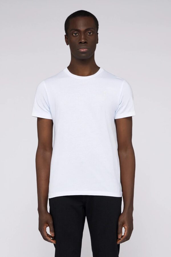TRUSSARDI T-SHIRT SLIM FIT IN JERSEY MTS01J01 | WHITE