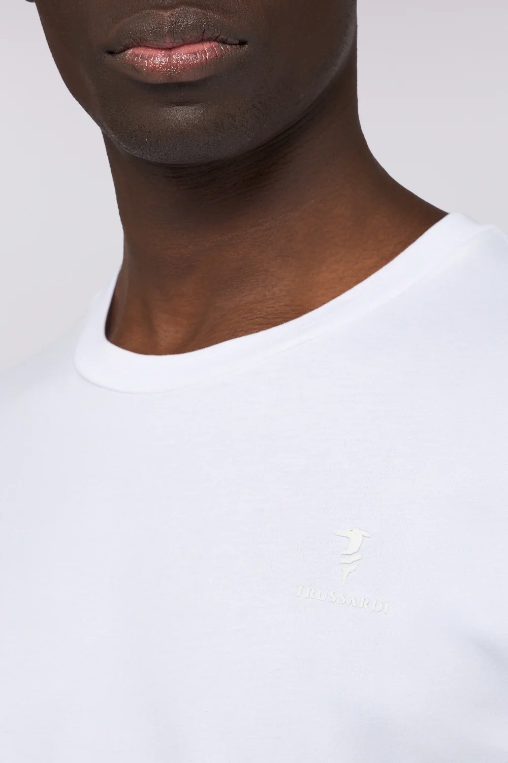 TRUSSARDI T-SHIRT SLIM FIT IN JERSEY MTS01J01 | WHITE TRUSSARDI T-SHIRT SLIM FIT IN JERSEY MTS01J01 | WHITE