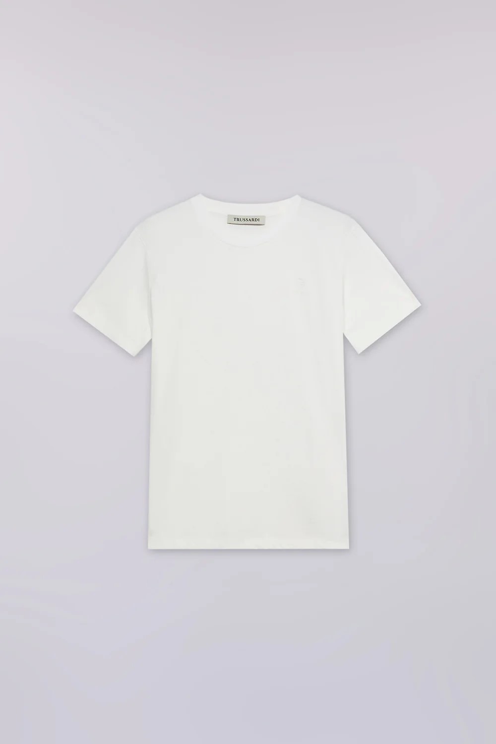 TRUSSARDI T-SHIRT SLIM FIT IN JERSEY MTS01J01 | WHITE TRUSSARDI T-SHIRT SLIM FIT IN JERSEY MTS01J01 | WHITE