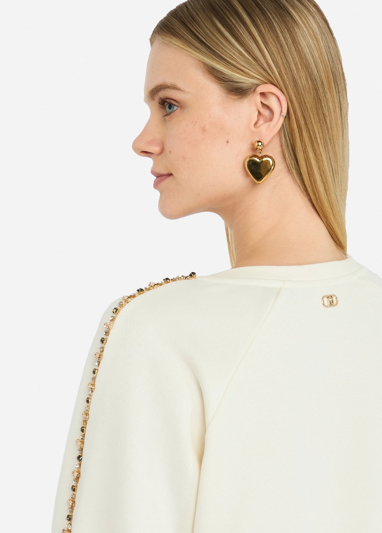 LIU JO ΠΛΕΧΤΟ FELPA CHIUSA  TF5114FS321 | OFF WHITE LIU JO ΠΛΕΧΤΟ FELPA CHIUSA  TF5114FS321 | OFF WHITE