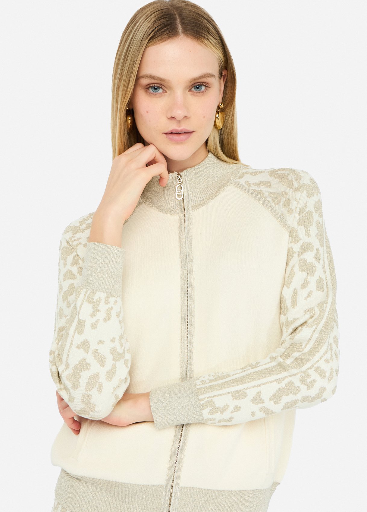 LIU JO MAGLIA ZIPPATA M/L ΜΠΛΟΥΖΑ ΓΥΝΑΙΚΕΙΟ | OFF WHITE LIU JO MAGLIA ZIPPATA M/L ΜΠΛΟΥΖΑ ΓΥΝΑΙΚΕΙΟ | OFF WHITE