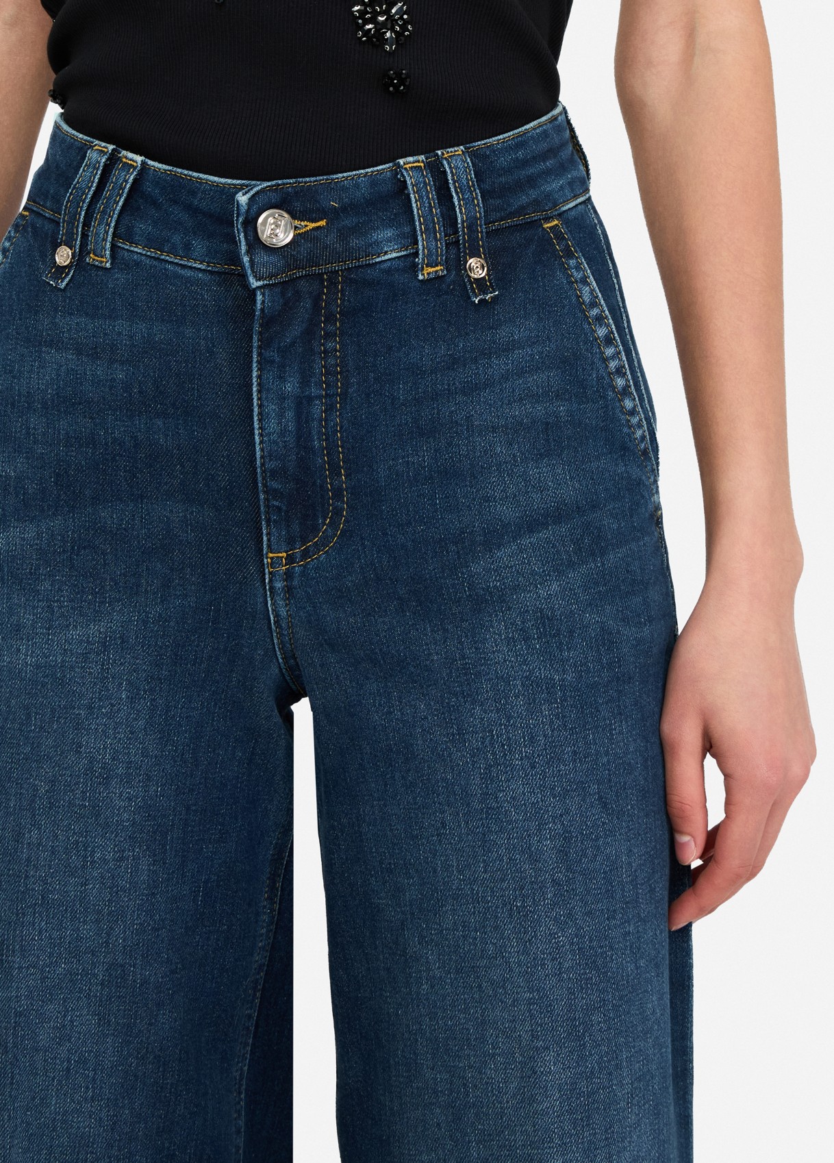 LIU JO DENIM FLARE FRENCH POCKETS H.W.  UF5128D0269 | DENIM LIU JO DENIM FLARE FRENCH POCKETS H.W.  UF5128D0269 | DENIM