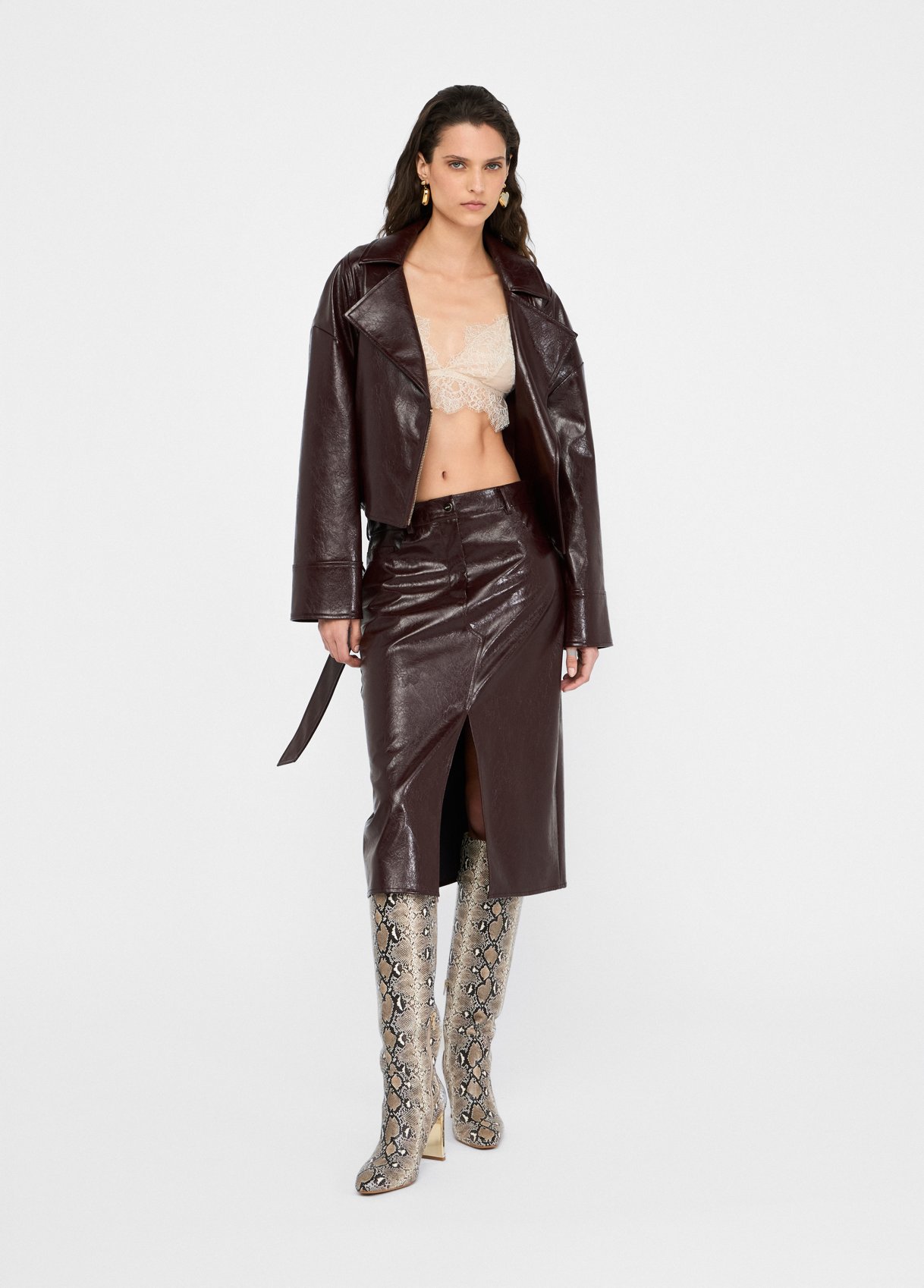 LIU JO GONNA SPALMATA LONGUETTE UF5232E1038 | BORDEAUX LIU JO GONNA SPALMATA LONGUETTE UF5232E1038 | BORDEAUX