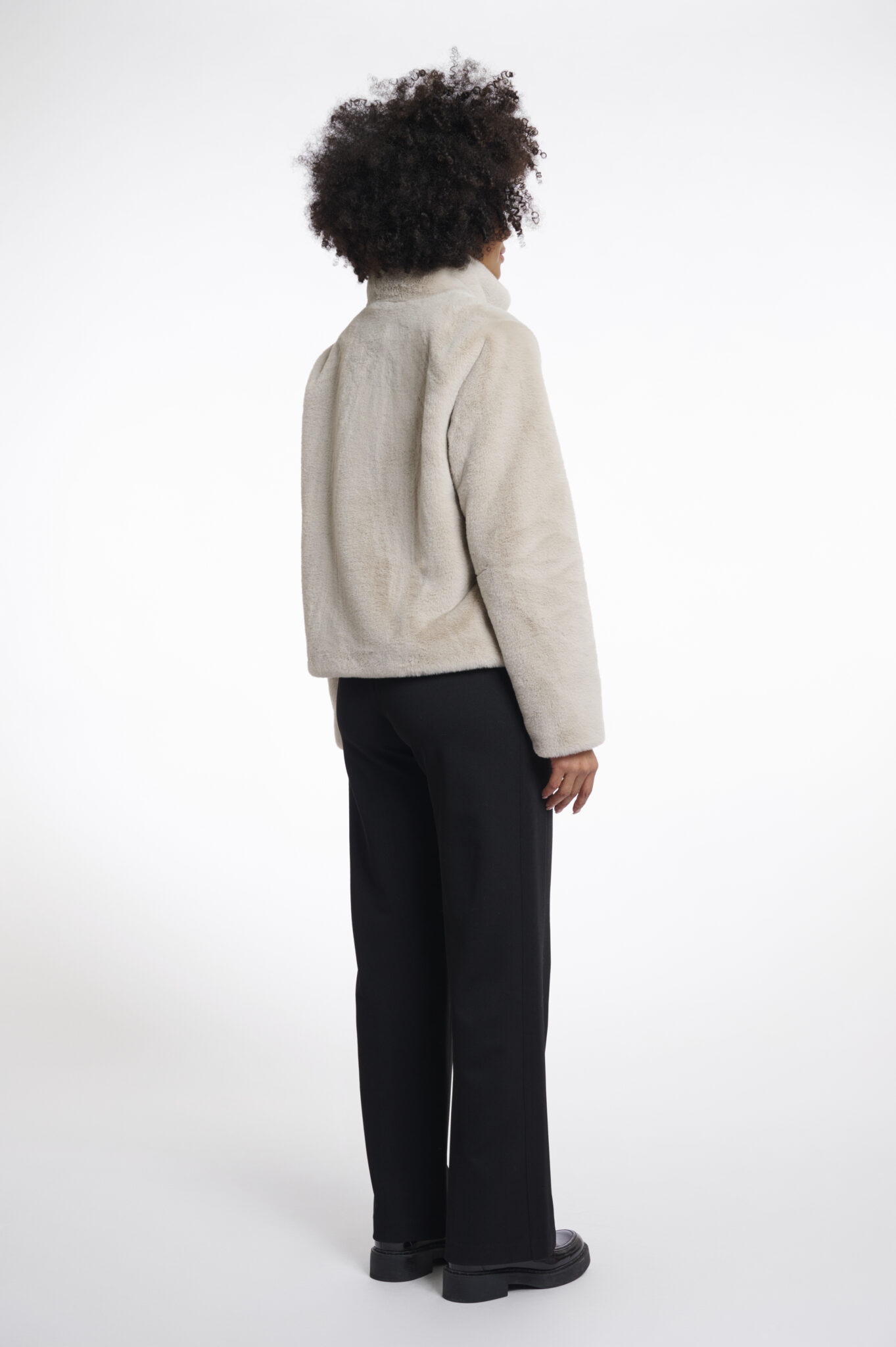 RINO & PELLE SINGLE BREASTED ECO-FUR JACKET | ICE RINO & PELLE SINGLE BREASTED ECO-FUR JACKET | ICE