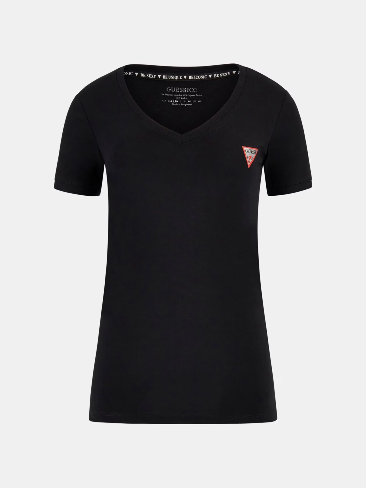 GUESS MINI TRIANGLE TEE W2YI45J1314-71 | BLACK GUESS MINI TRIANGLE TEE W2YI45J1314-71 | BLACK