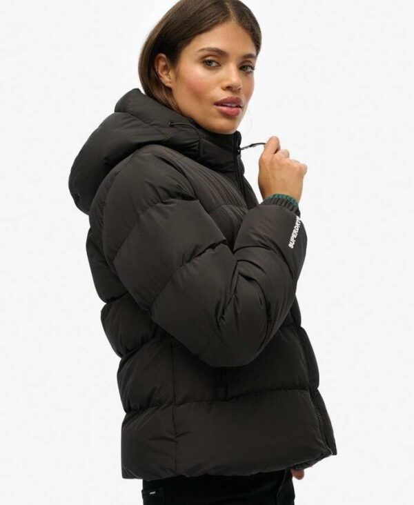 SUPERDRY HOODED SPORTS PUFFER JACKET ΜΠΟΥΦΑΝ ΓΥΝΑΙΚΕΙΟ | BLACK