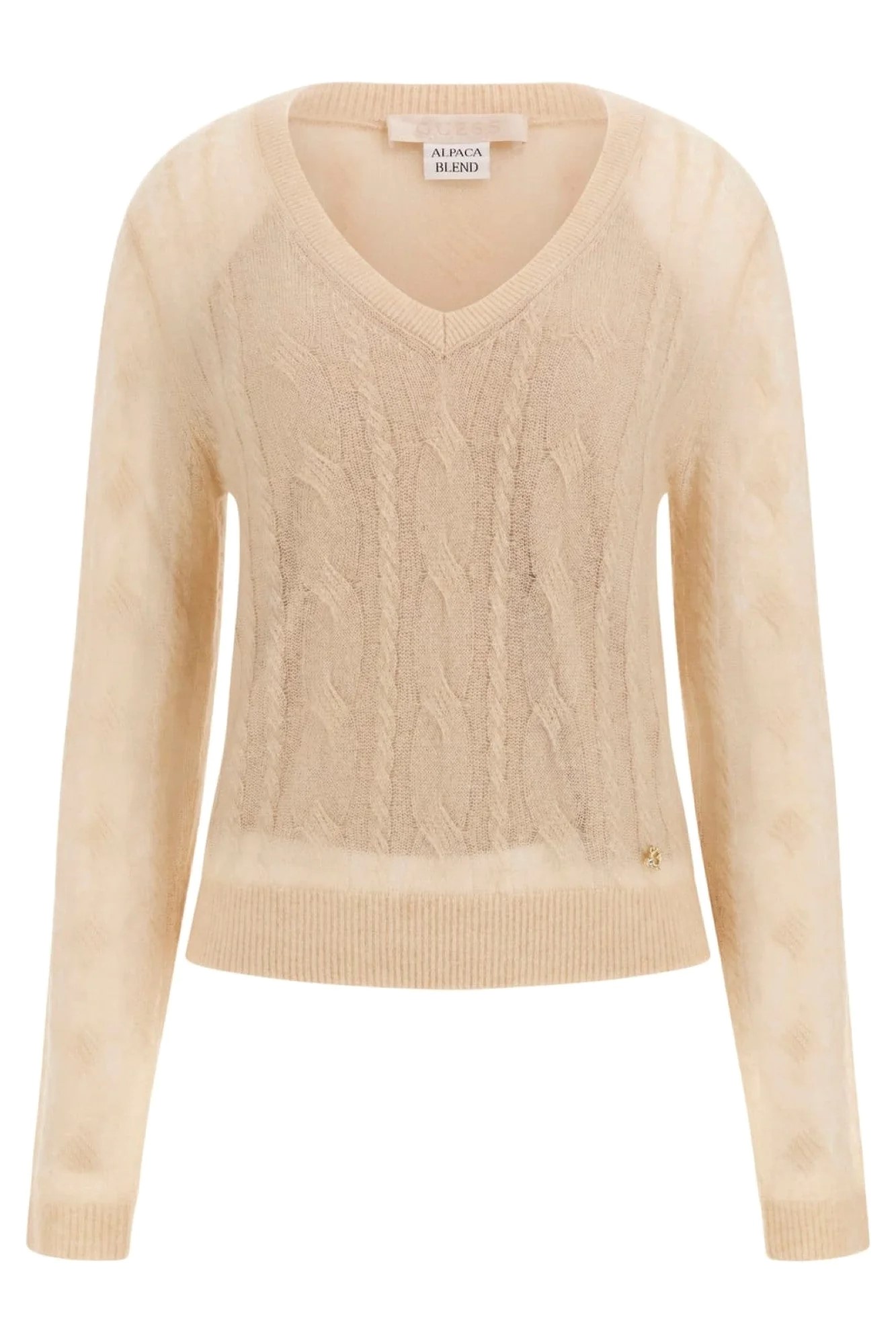 GUESS BUTTON FRONT BELLA TOP W5YR30Z37G0 | SAND