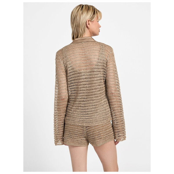 GUESS BUTTON FRONT BELLA TOP W5YR30Z37G0 | SAND GUESS BUTTON FRONT BELLA TOP W5YR30Z37G0 | SAND