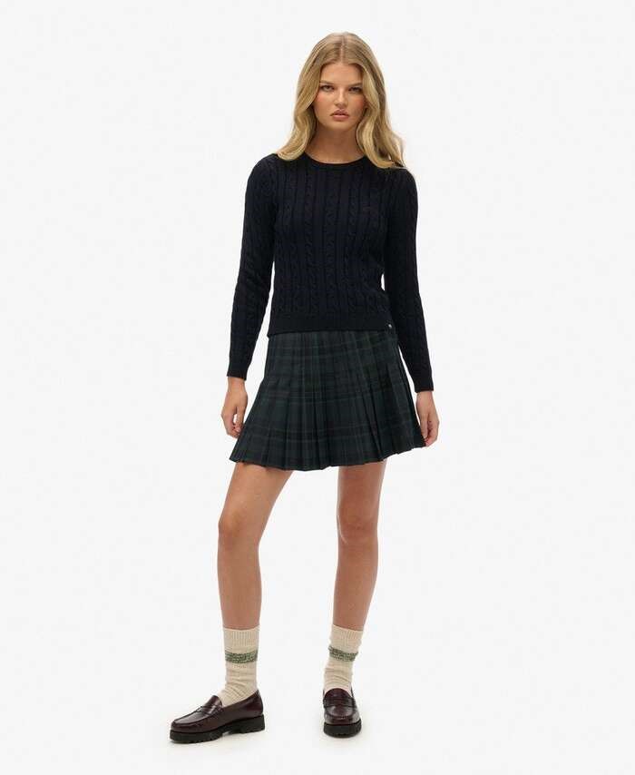 SUPERDRY ESSENTIALS SLIM CABLE JUMPER ΠΛΕΚΤΟ ΓΥΝΑΙΚΕΙΟ | DARK BLUE SUPERDRY ESSENTIALS SLIM CABLE JUMPER ΠΛΕΚΤΟ ΓΥΝΑΙΚΕΙΟ | DARK BLUE