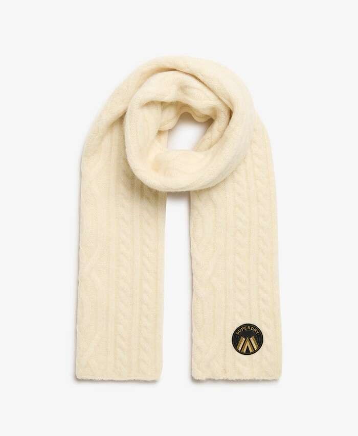 SUPERDRY CABLE LUXE KNIT SCARF ΑΞΕΣΟΥΑΡ ΓΥΝΑΙΚΕΙΟ | OFF WHITE SUPERDRY CABLE LUXE KNIT SCARF ΑΞΕΣΟΥΑΡ ΓΥΝΑΙΚΕΙΟ | OFF WHITE
