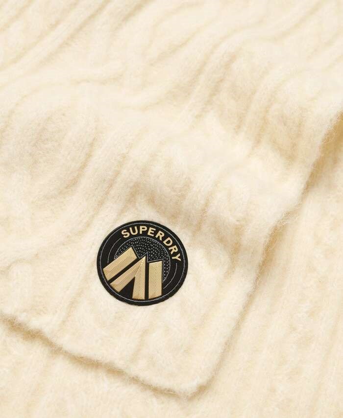 SUPERDRY CABLE LUXE KNIT SCARF ΑΞΕΣΟΥΑΡ ΓΥΝΑΙΚΕΙΟ | OFF WHITE SUPERDRY CABLE LUXE KNIT SCARF ΑΞΕΣΟΥΑΡ ΓΥΝΑΙΚΕΙΟ | OFF WHITE