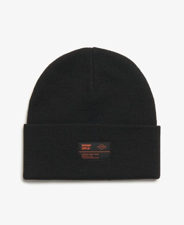 SUPERDRY SURPLUS KNITTED BEANIE HAT ΑΞΕΣΟΥΑΡ ΓΥΝΑΙΚΕΙΟ | BLACK