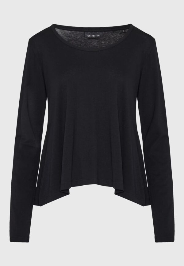 FUNKY BUDDHA ΓΥΝΑΙΚΕΊΑ ΜΠΛΟΎΖΑ ΜΕ ΜΑΚΡΎ ΜΑΝΊΚΙ | BLACK FUNKY BUDDHA ΓΥΝΑΙΚΕΊΑ ΜΠΛΟΎΖΑ ΜΕ ΜΑΚΡΎ ΜΑΝΊΚΙ | BLACK