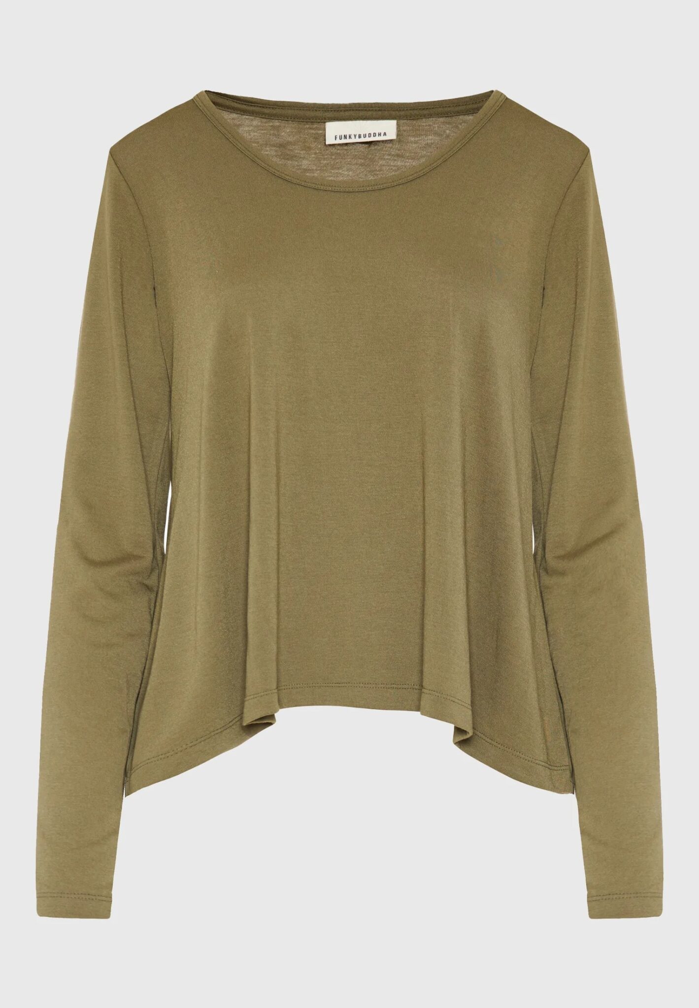 FUNKY BUDDHA ΓΥΝΑΙΚΕΊΑ ΜΠΛΟΎΖΑ ΜΕ ΜΑΚΡΎ ΜΑΝΊΚΙ | KHAKI FUNKY BUDDHA ΓΥΝΑΙΚΕΊΑ ΜΠΛΟΎΖΑ ΜΕ ΜΑΚΡΎ ΜΑΝΊΚΙ | KHAKI