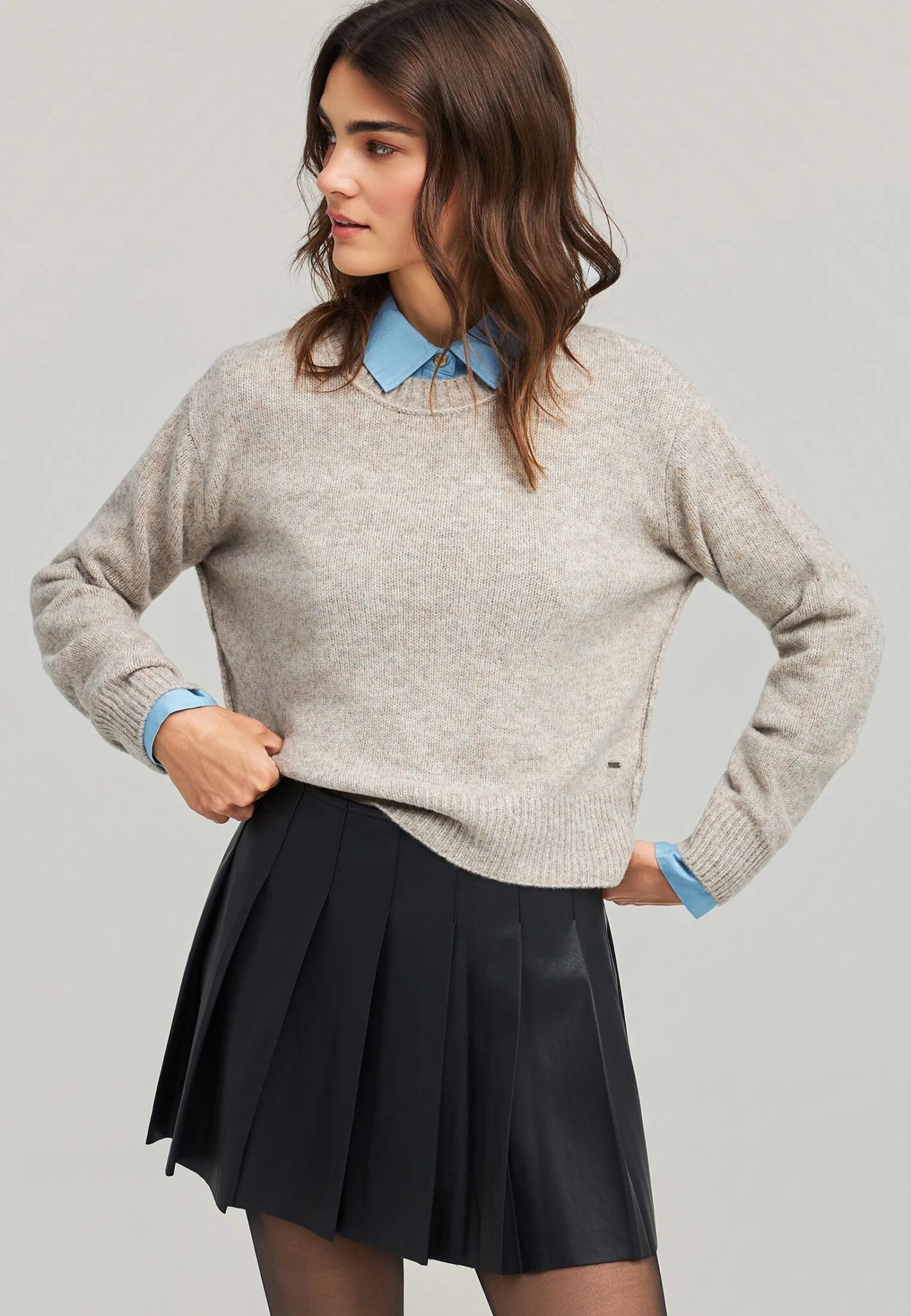 FUNKY BUDDHA ΓΥΝΑΙΚΕΊΟ ΠΛΕΚΤΌ ΜΕ ΛΑΙΜΌΚΟΨΗ | BEIGE FUNKY BUDDHA ΓΥΝΑΙΚΕΊΟ ΠΛΕΚΤΌ ΜΕ ΛΑΙΜΌΚΟΨΗ | BEIGE