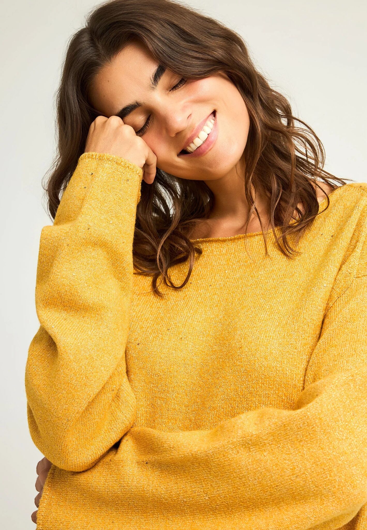 FUNKY BUDDHA ΓΥΝΑΙΚΕΊΟ ΠΛΕΚΤΌ ΜΕ ΛΑΙΜΌΚΟΨΗ | YELLOW FUNKY BUDDHA ΓΥΝΑΙΚΕΊΟ ΠΛΕΚΤΌ ΜΕ ΛΑΙΜΌΚΟΨΗ | YELLOW