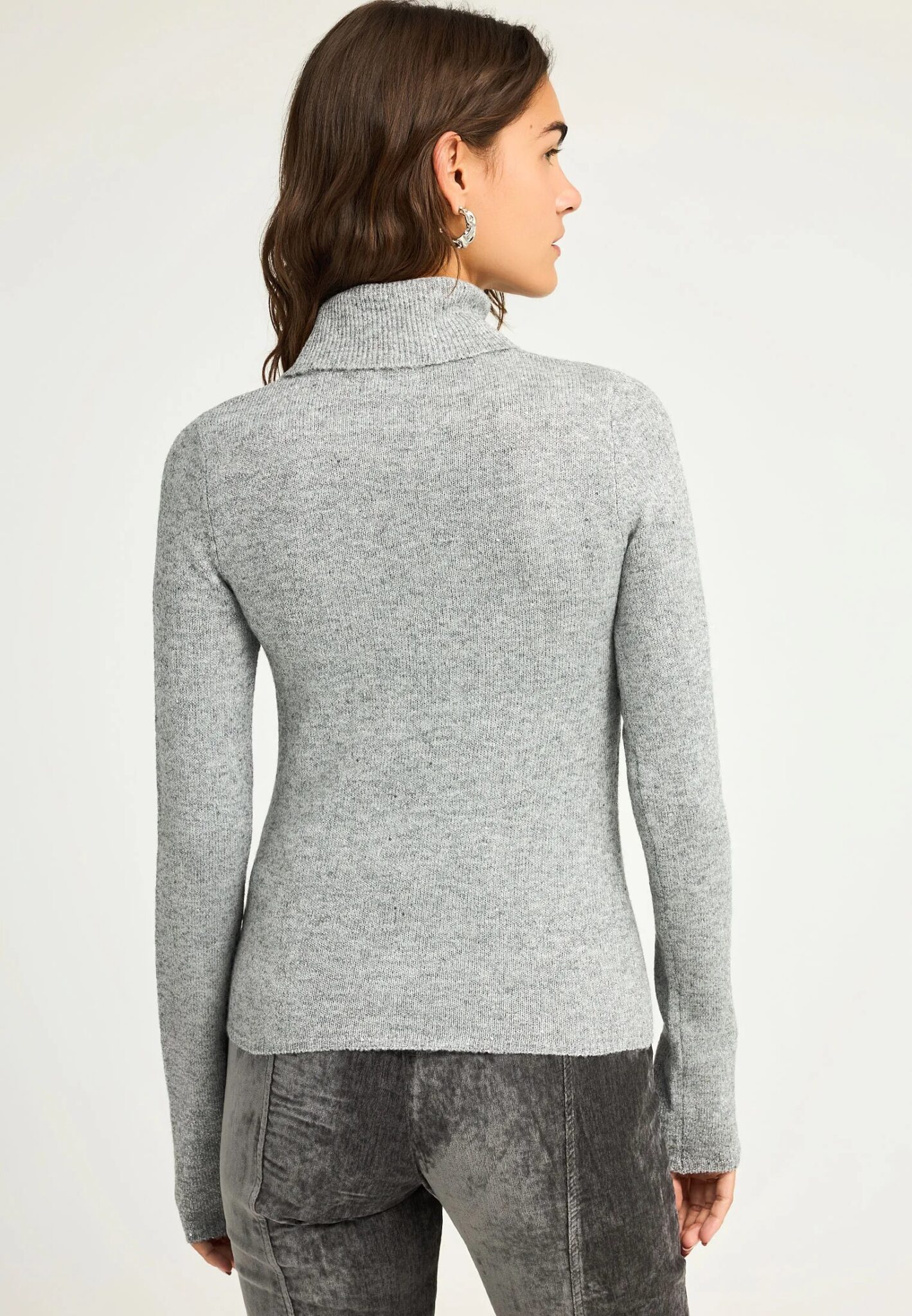 FUNKY BUDDHA ΓΥΝΑΙΚΕΊΟ ΠΛΕΚΤΌ ΜΕ ΨΗΛΌ ΛΑΙΜΌ | GREY FUNKY BUDDHA ΓΥΝΑΙΚΕΊΟ ΠΛΕΚΤΌ ΜΕ ΨΗΛΌ ΛΑΙΜΌ | GREY