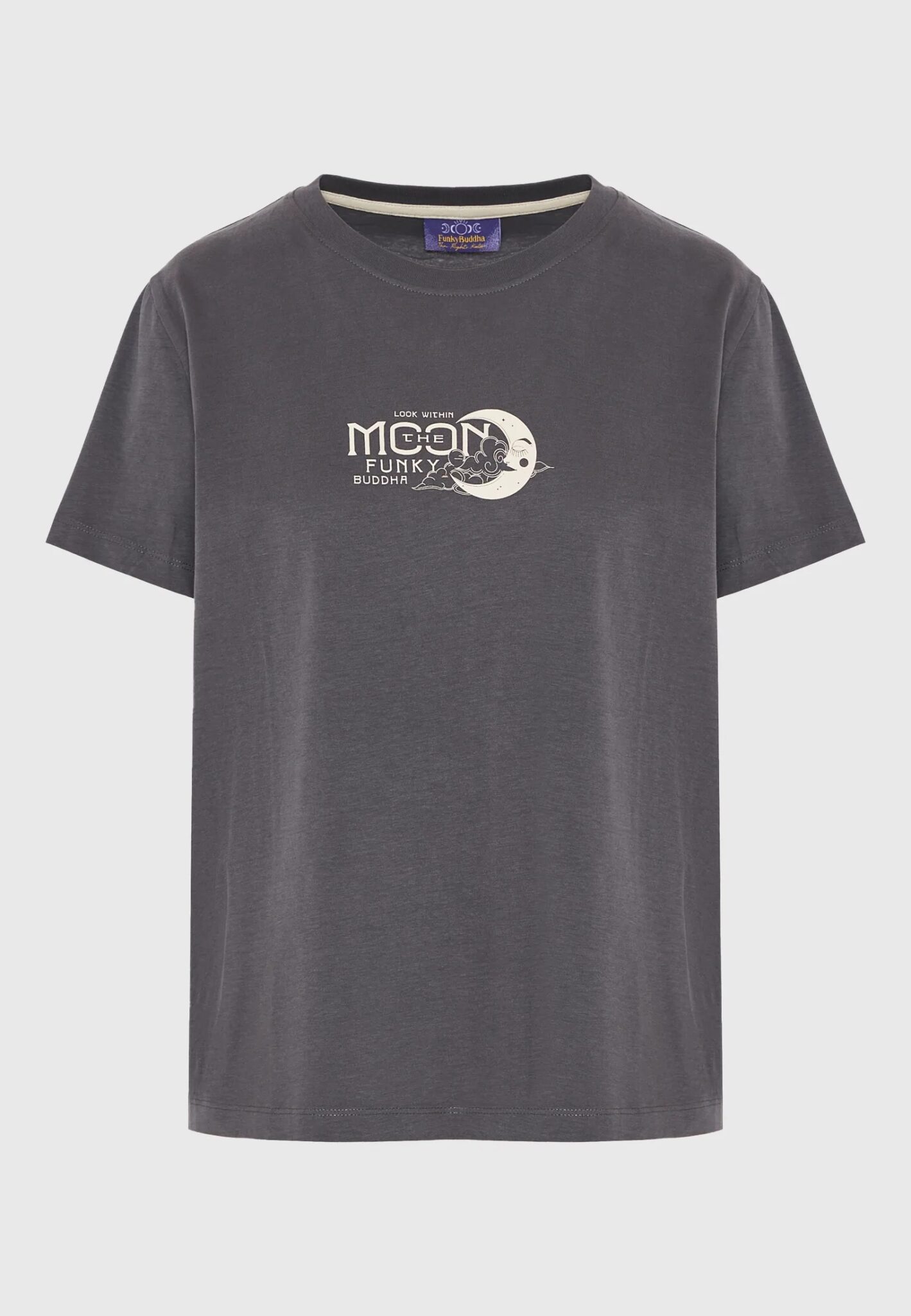 FUNKY BUDDHA ΓΥΝΑΙΚΕΊΑ ΜΠΛΟΎΖΑ ΜΕ ΚΟΝΤΌ ΜΑΝΊΚΙ ΚΑΙ ΤΎΠΩΜΑ | DARK GREY FUNKY BUDDHA ΓΥΝΑΙΚΕΊΑ ΜΠΛΟΎΖΑ ΜΕ ΚΟΝΤΌ ΜΑΝΊΚΙ ΚΑΙ ΤΎΠΩΜΑ | DARK GREY