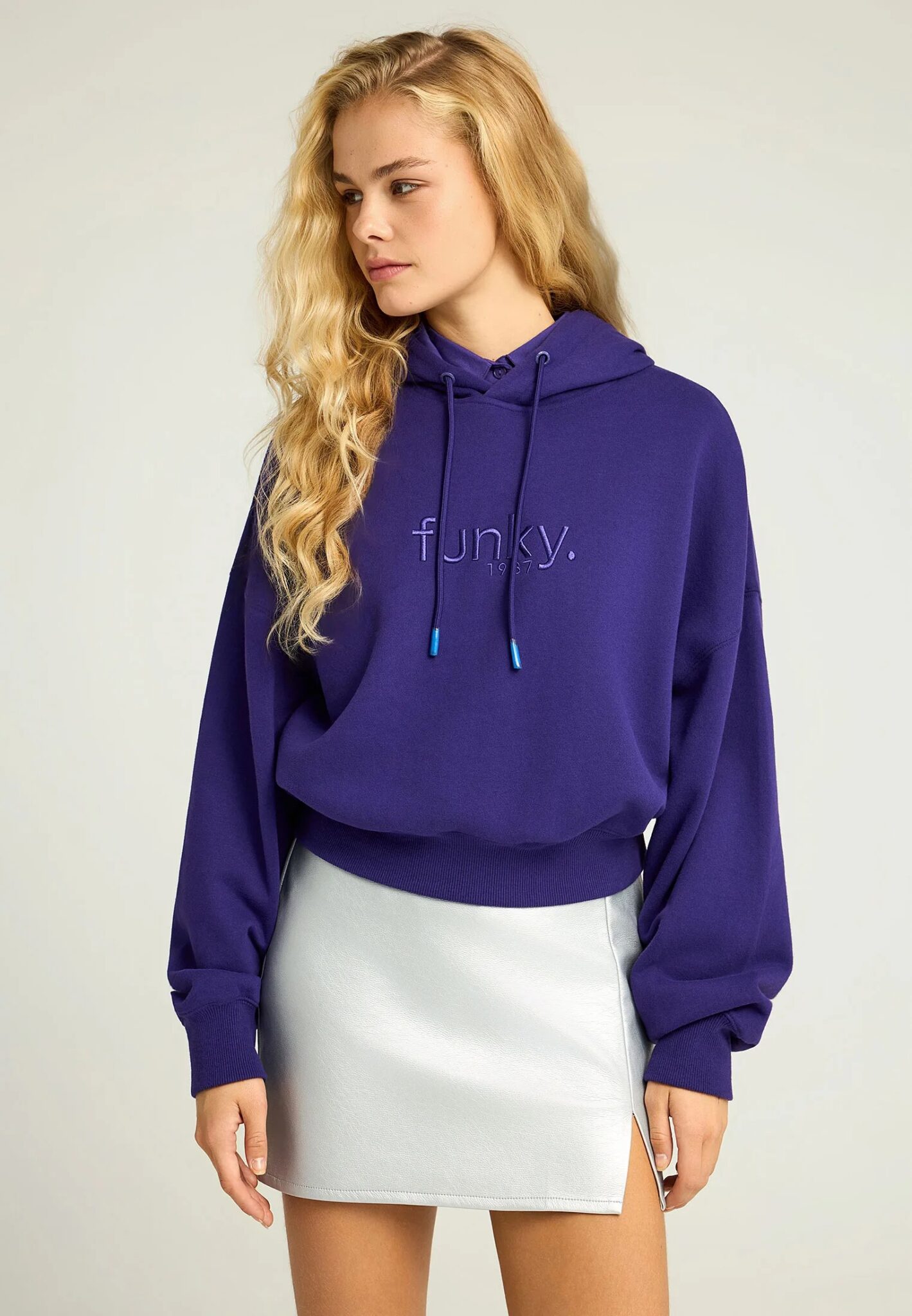 GUESS JEANS RACKET PIECED SWEAT ΦΟΥΤΕΡ ΓΥΝΑΙΚΕΙΟ | GREY