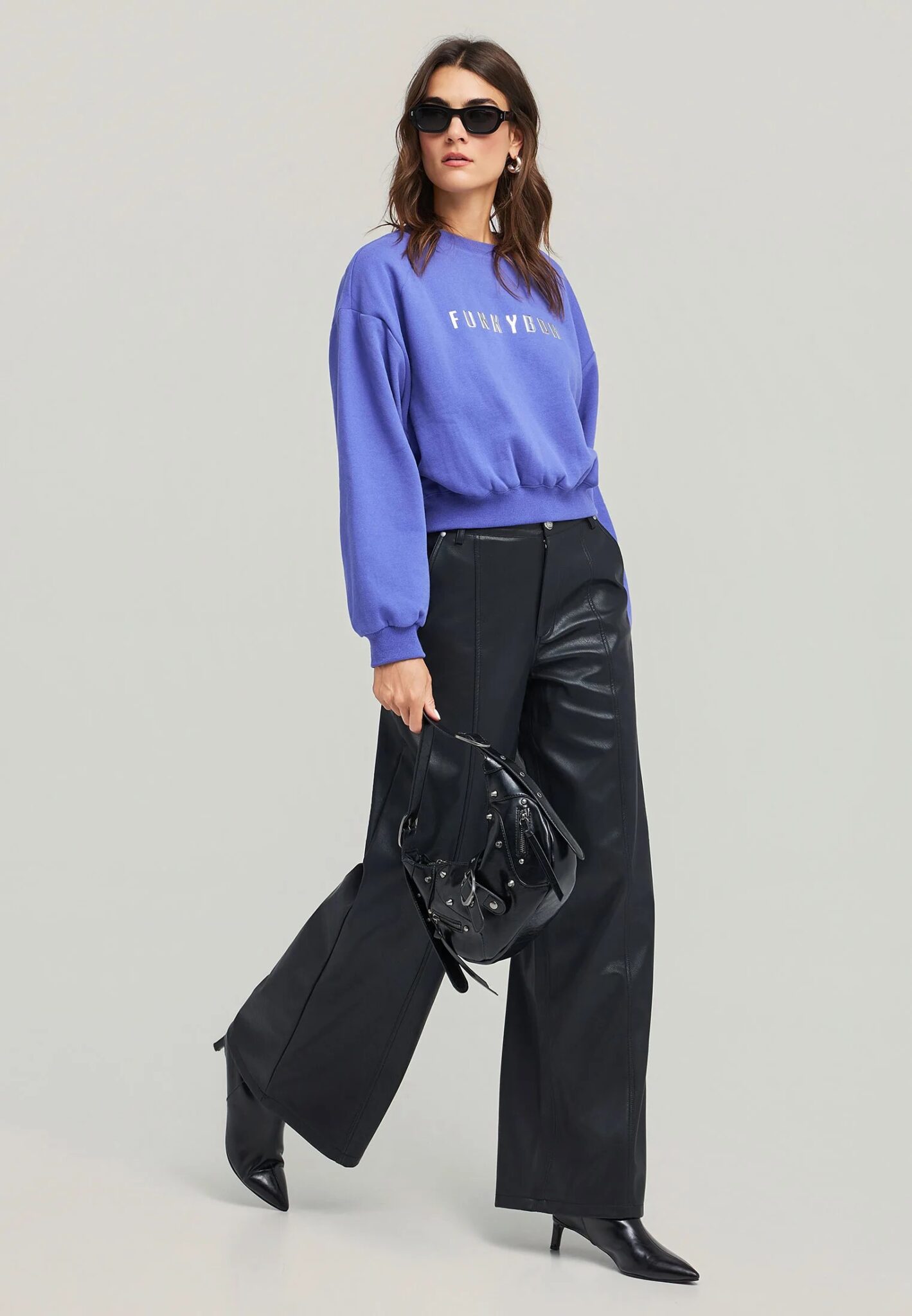 GUESS JEANS RACKET PIECED SWEAT ΦΟΥΤΕΡ ΓΥΝΑΙΚΕΙΟ | GREY