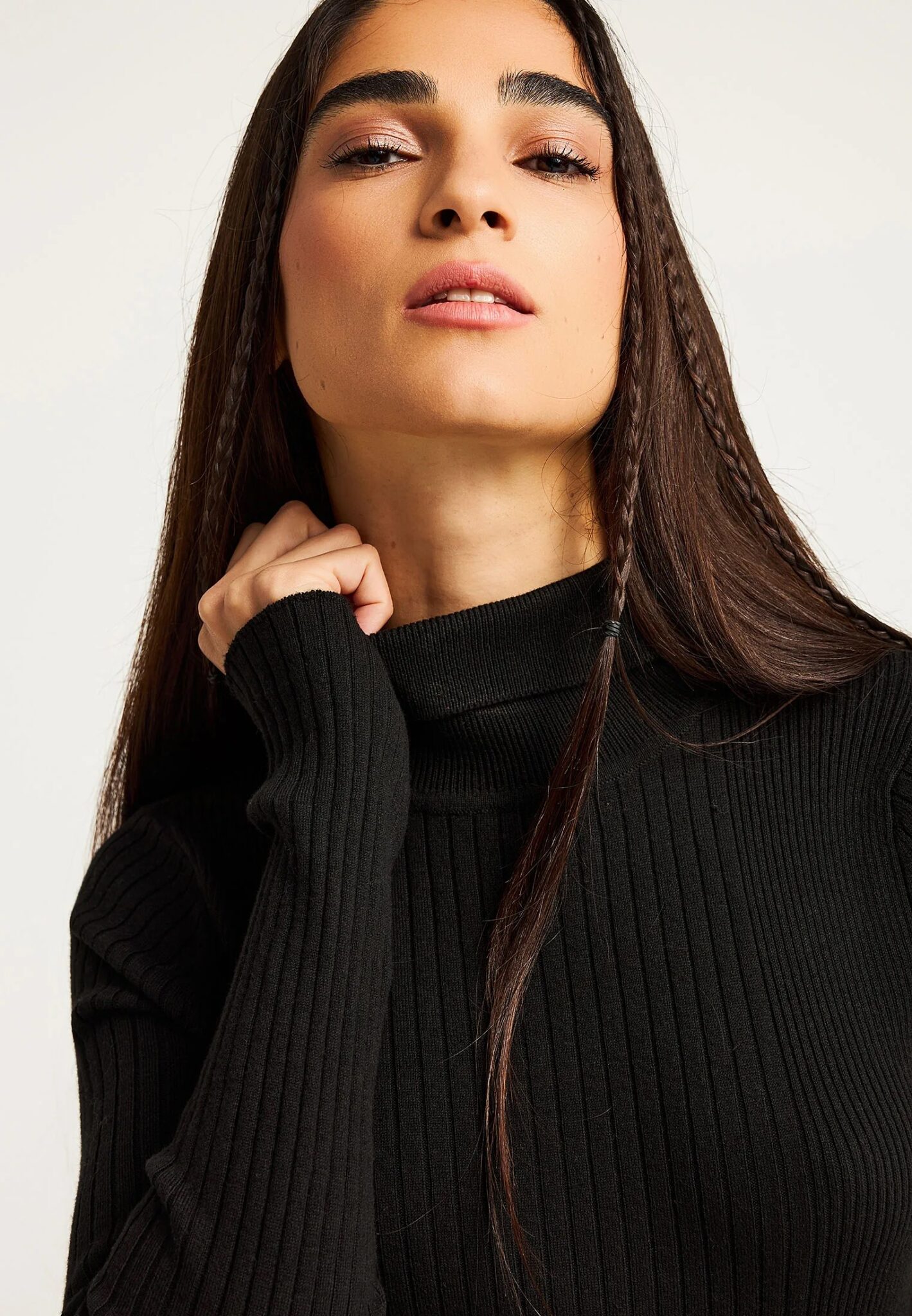 FUNKY BUDDHA ΓΥΝΑΙΚΕΊΟ ΠΛΕΚΤΌ ΜΕ ΨΗΛΌ ΛΑΙΜΌ | BLACK FUNKY BUDDHA ΓΥΝΑΙΚΕΊΟ ΠΛΕΚΤΌ ΜΕ ΨΗΛΌ ΛΑΙΜΌ | BLACK