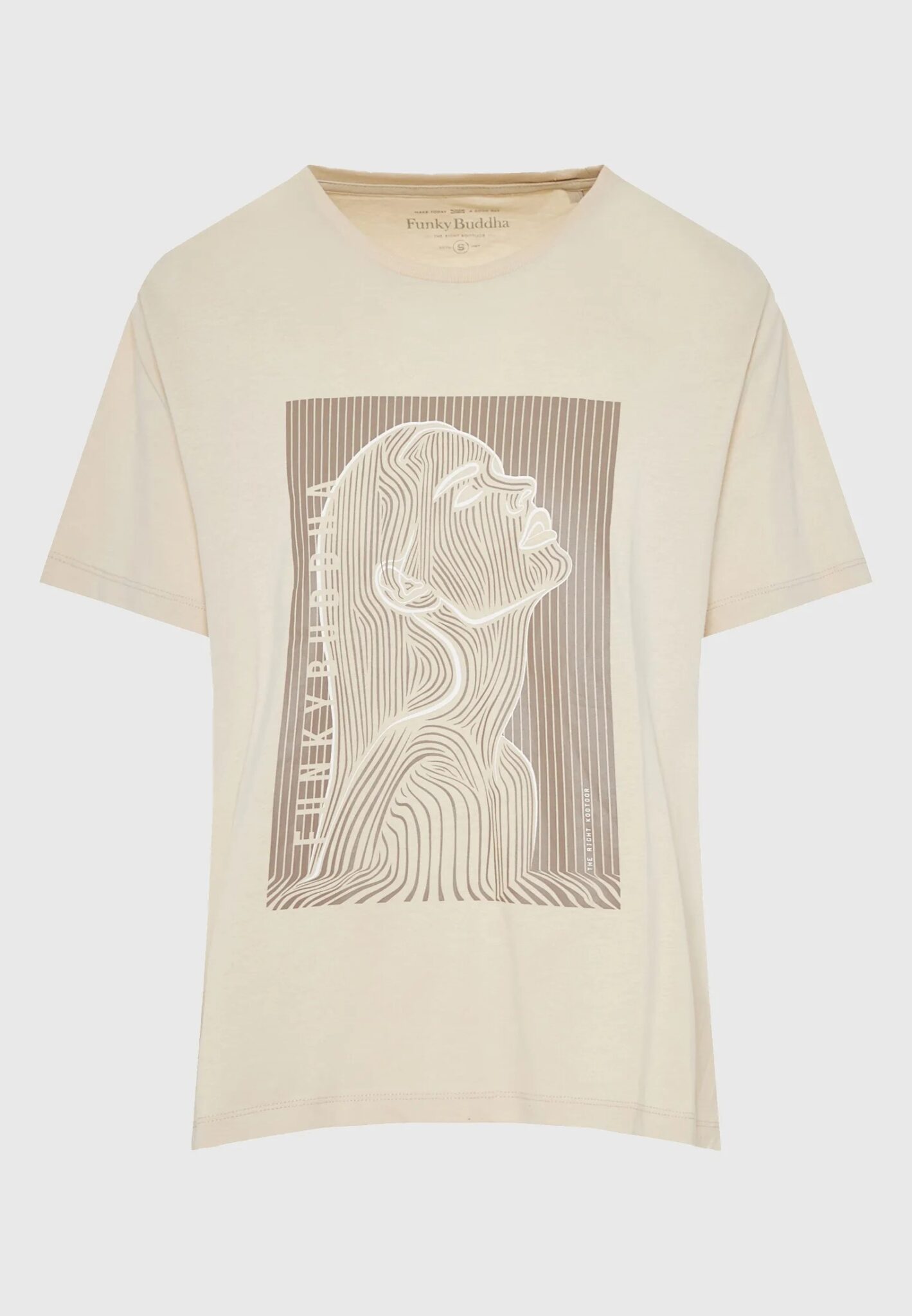 FUNKY BUDDHA ΓΥΝΑΙΚΕΊΑ ΜΠΛΟΎΖΑ ΜΕ ΚΟΝΤΌ ΜΑΝΊΚΙ ΚΑΙ ΤΎΠΩΜΑ | BEIGE FUNKY BUDDHA ΓΥΝΑΙΚΕΊΑ ΜΠΛΟΎΖΑ ΜΕ ΚΟΝΤΌ ΜΑΝΊΚΙ ΚΑΙ ΤΎΠΩΜΑ | BEIGE