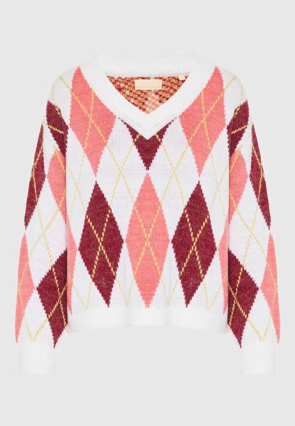 FUNKY BUDDHA ΓΥΝΑΙΚΕΊΟ ΠΛΕΚΤΌ ΜΕ ΛΑΙΜΌΚΟΨΗ V | OFF WHITE