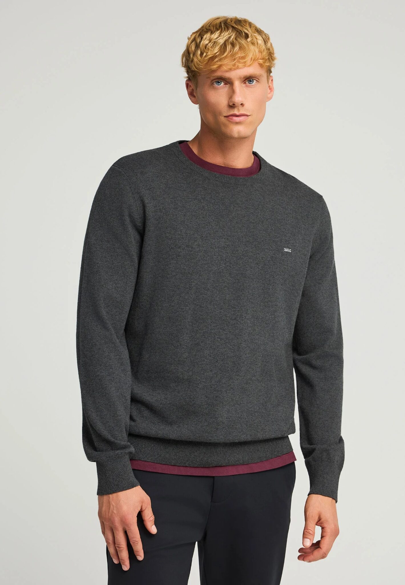 FUNKY BUDDHA ΑΝΔΡΙΚΌ ΠΛΕΚΤΌ ΜΕ ΛΑΙΜΌΚΟΨΗ | DARK GREY