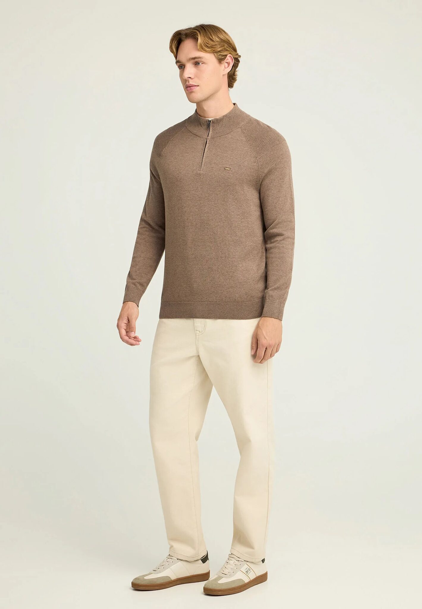 FUNKY BUDDHA ΑΝΔΡΙΚΌ ΠΛΕΚΤΌ ΜΕ ΛΑΙΜΌΚΟΨΗ | BEIGE