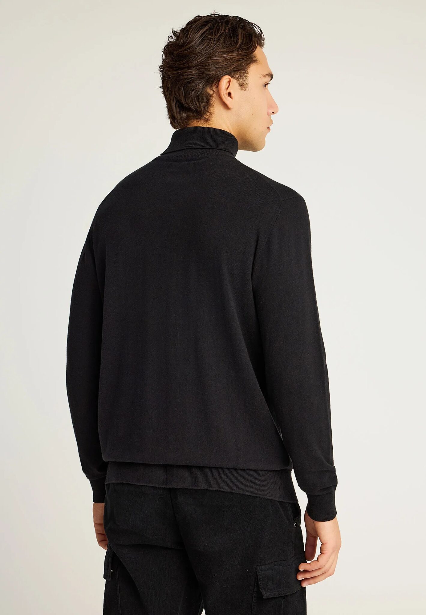 FUNKY BUDDHA ΑΝΔΡΙΚΌ ΠΛΕΚΤΌ ΜΕ ΨΗΛΌ ΛΑΙΜΌ | BLACK FUNKY BUDDHA ΑΝΔΡΙΚΌ ΠΛΕΚΤΌ ΜΕ ΨΗΛΌ ΛΑΙΜΌ | BLACK