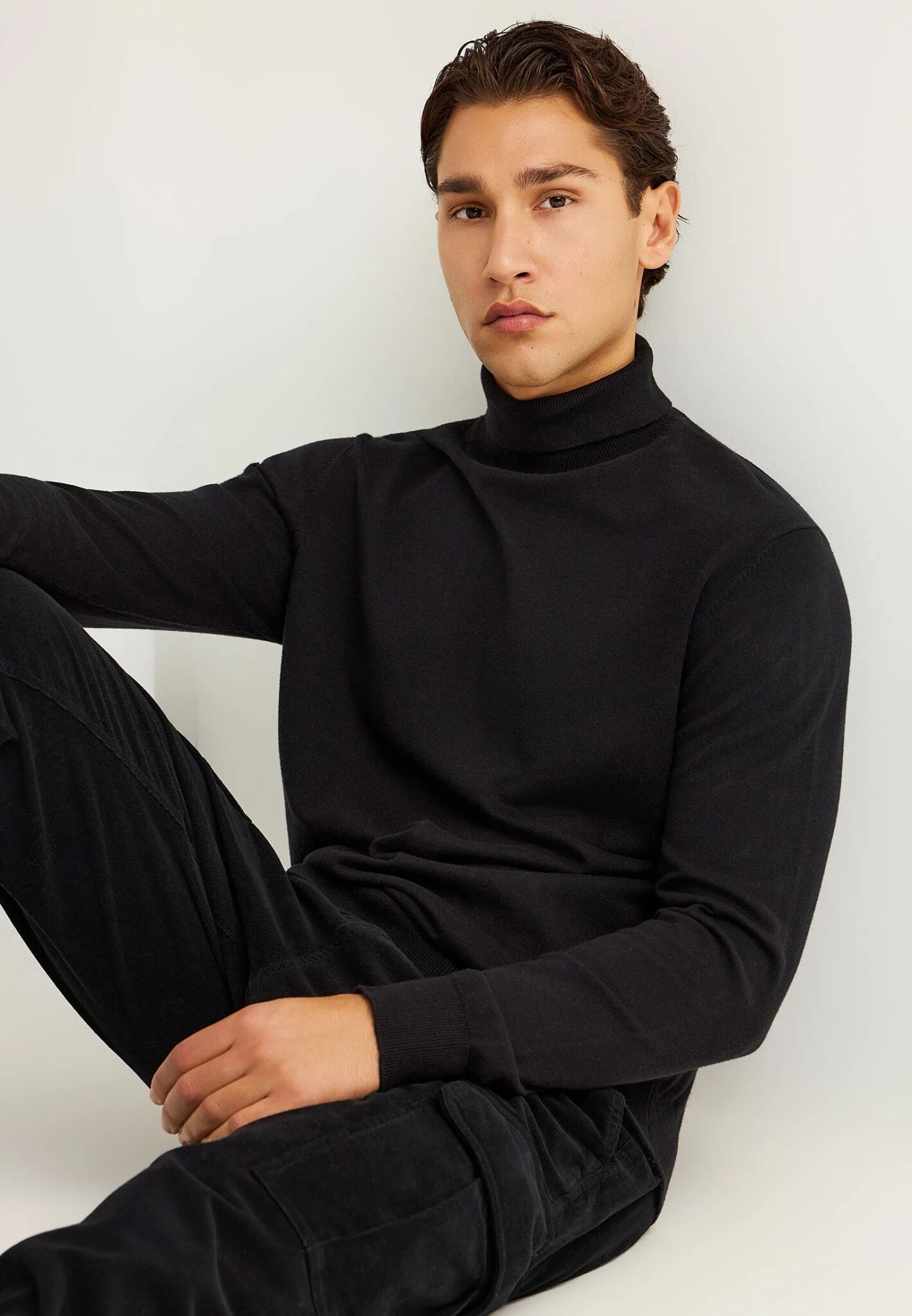 FUNKY BUDDHA ΑΝΔΡΙΚΌ ΠΛΕΚΤΌ ΜΕ ΨΗΛΌ ΛΑΙΜΌ | BLACK FUNKY BUDDHA ΑΝΔΡΙΚΌ ΠΛΕΚΤΌ ΜΕ ΨΗΛΌ ΛΑΙΜΌ | BLACK