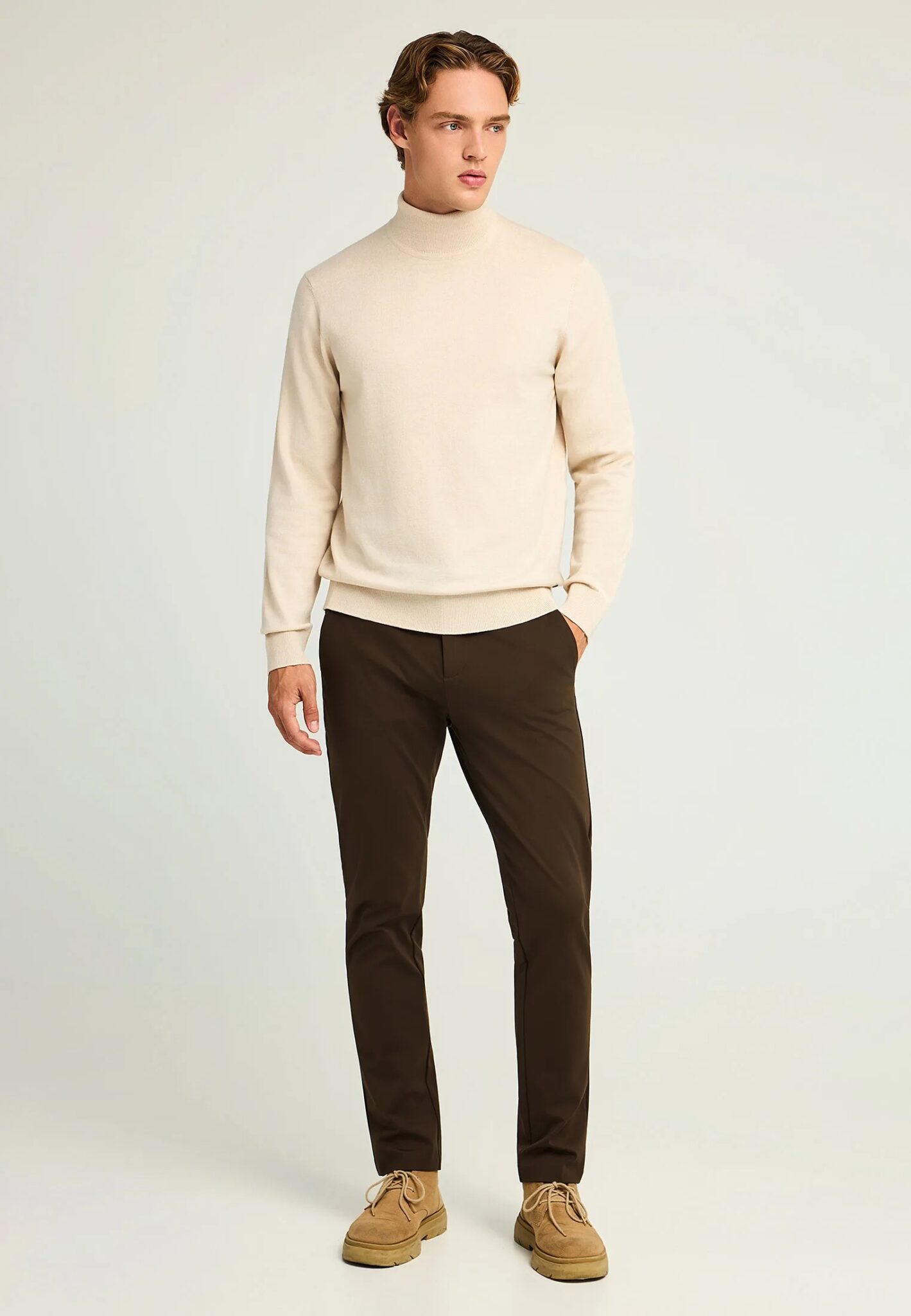 FUNKY BUDDHA ΑΝΔΡΙΚΌ ΠΛΕΚΤΌ ΜΕ ΛΑΙΜΌΚΟΨΗ | BEIGE