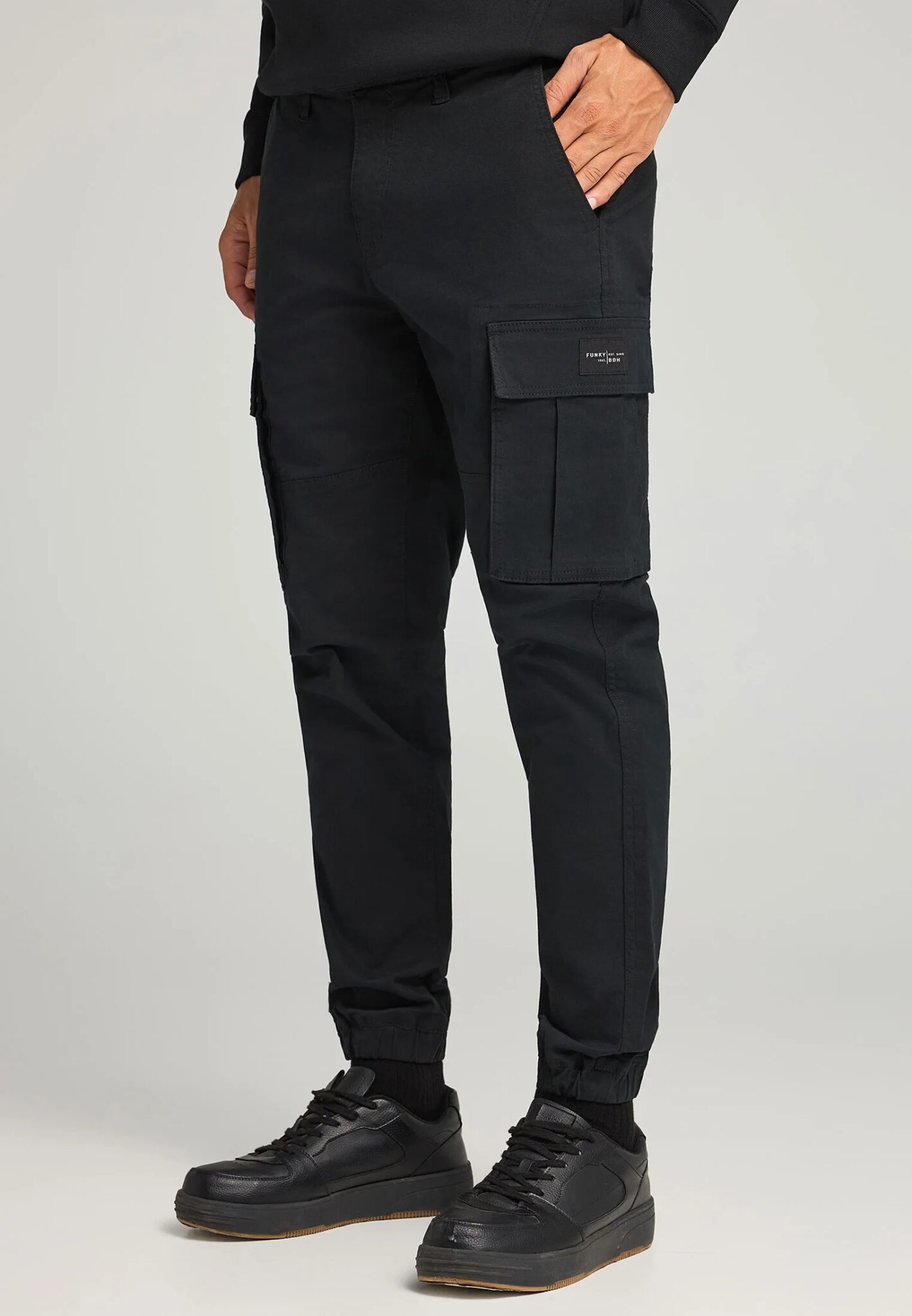 FUNKY BUDDHA ΑΝΔΡΙΚΌ ΠΑΝΤΕΛΌΝΙ CARGO | BLACK FUNKY BUDDHA ΑΝΔΡΙΚΌ ΠΑΝΤΕΛΌΝΙ CARGO | BLACK