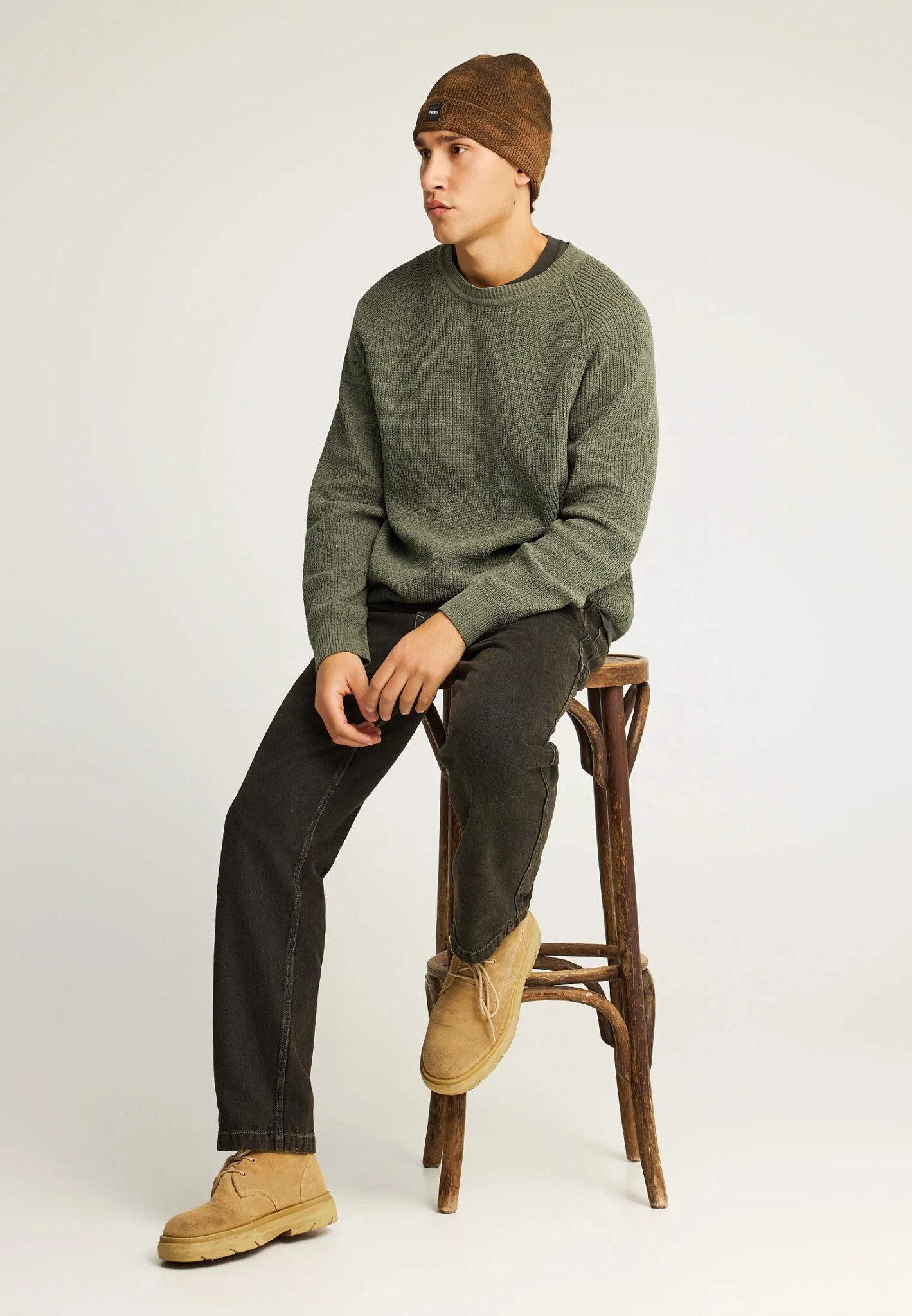 FUNKY BUDDHA ΑΝΔΡΙΚΌ ΠΛΕΚΤΌ ΜΕ ΛΑΙΜΌΚΟΨΗ | BEIGE