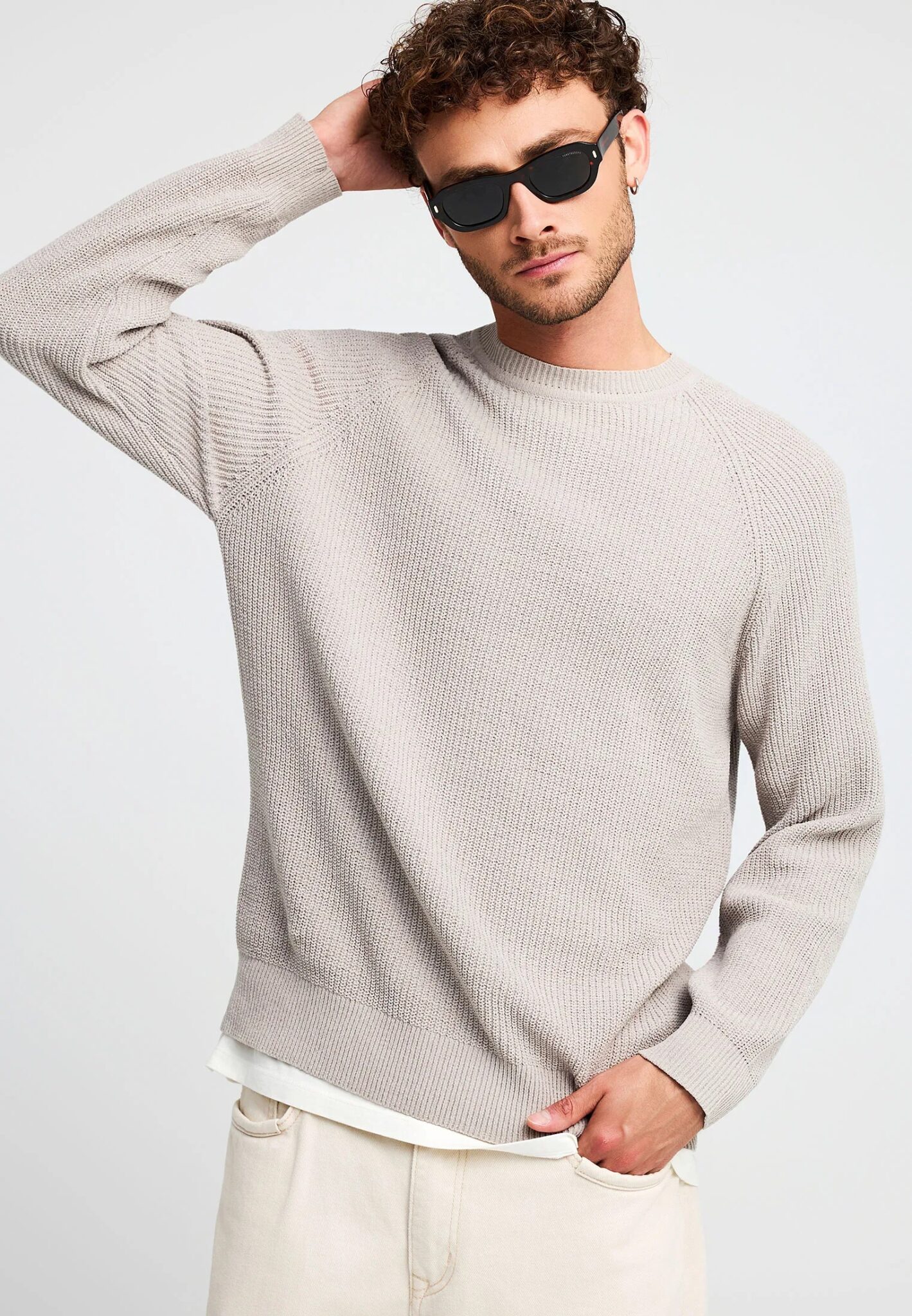 FUNKY BUDDHA ΑΝΔΡΙΚΌ ΠΛΕΚΤΌ ΜΕ ΛΑΙΜΌΚΟΨΗ | BEIGE