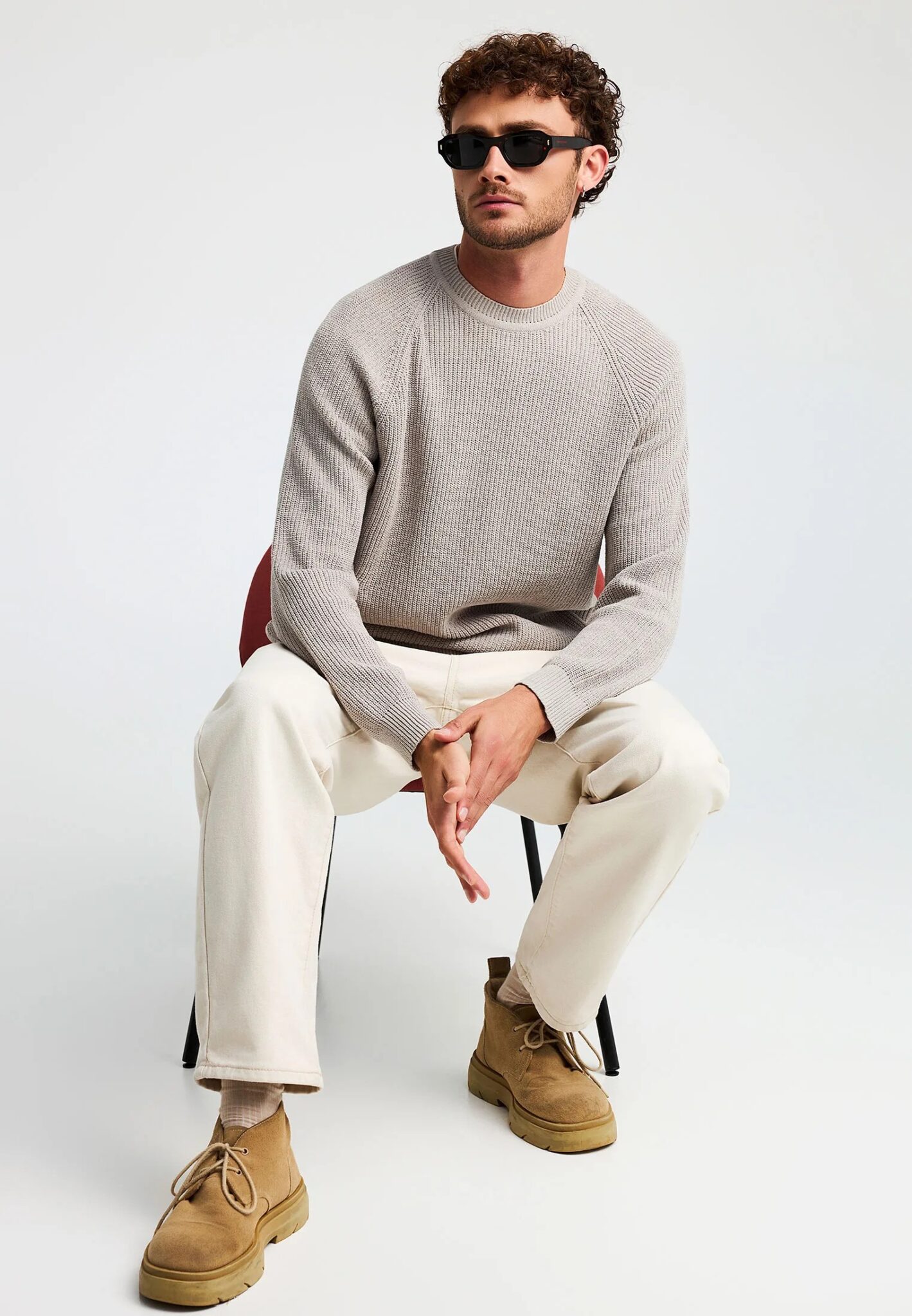 FUNKY BUDDHA ΑΝΔΡΙΚΌ ΠΛΕΚΤΌ ΜΕ ΛΑΙΜΌΚΟΨΗ | BEIGE